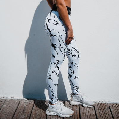 Legging Marbre White